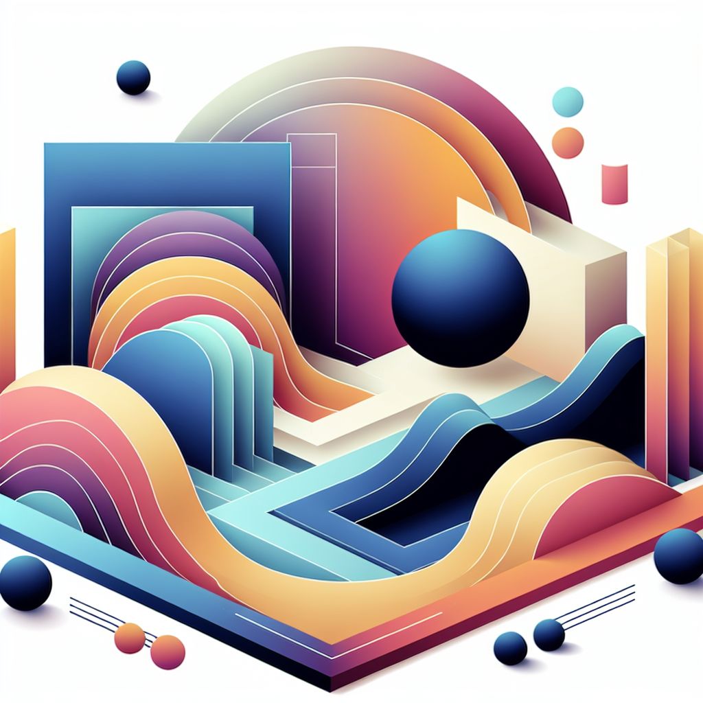Start in illustration style with gradients and white background