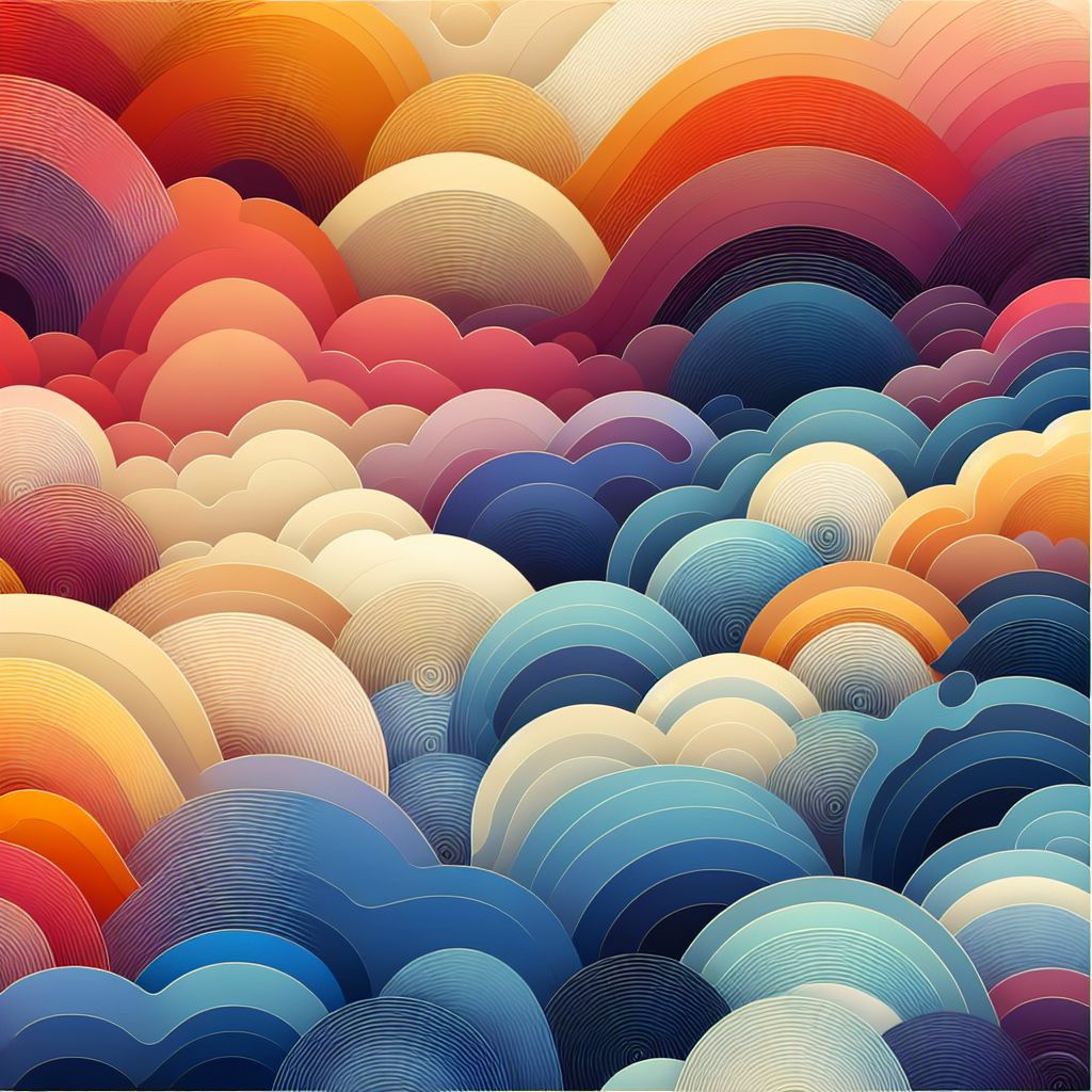 Canvas in illustration style with gradients and white background