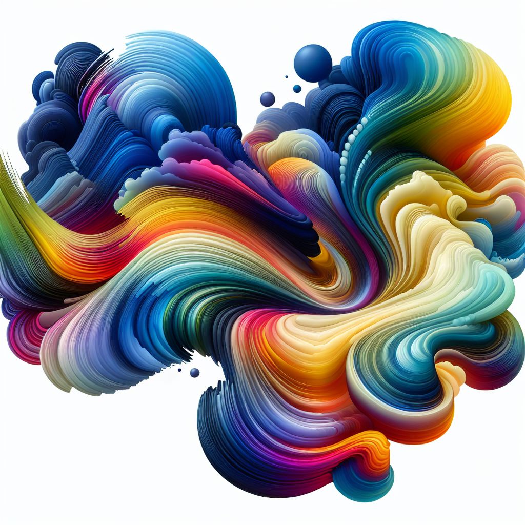 Malleability in illustration style with gradients and white background