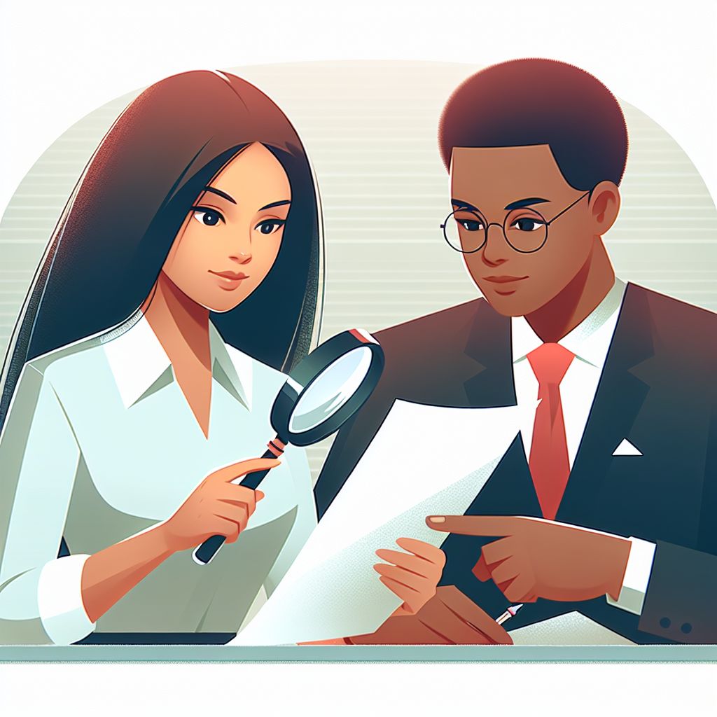 Evaluation in illustration style with gradients and white background