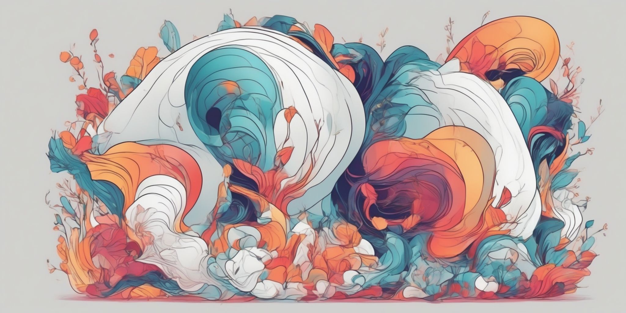 Typical in illustration style with gradients and white background