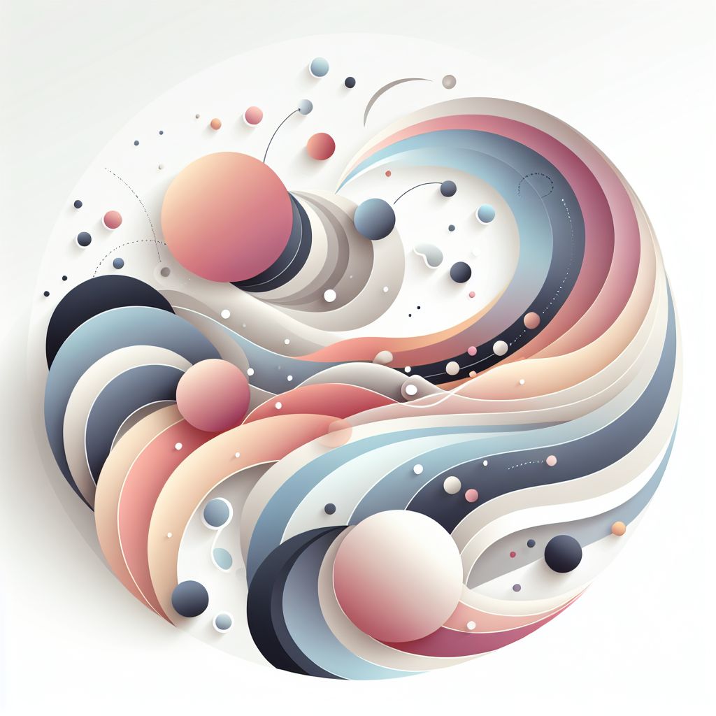 Example in illustration style with gradients and white background