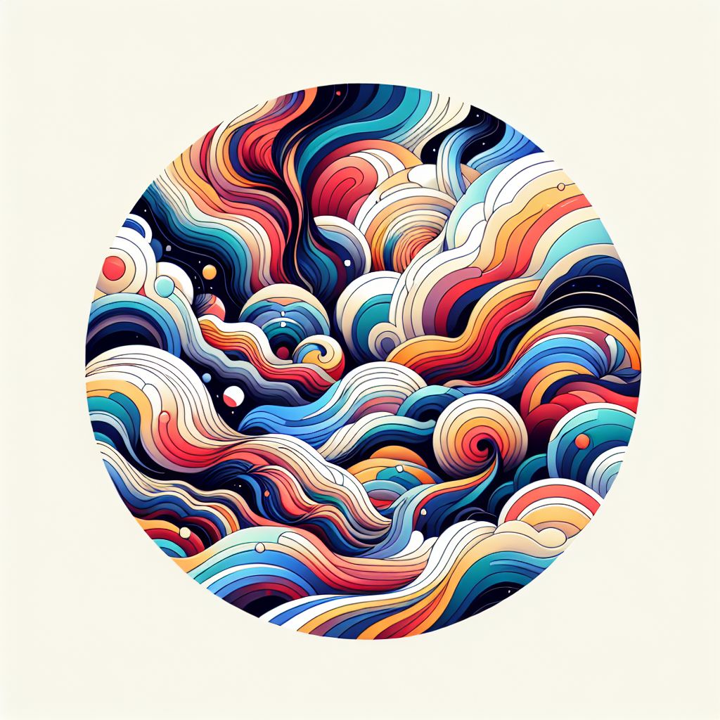 lay out in illustration style with gradients and white background