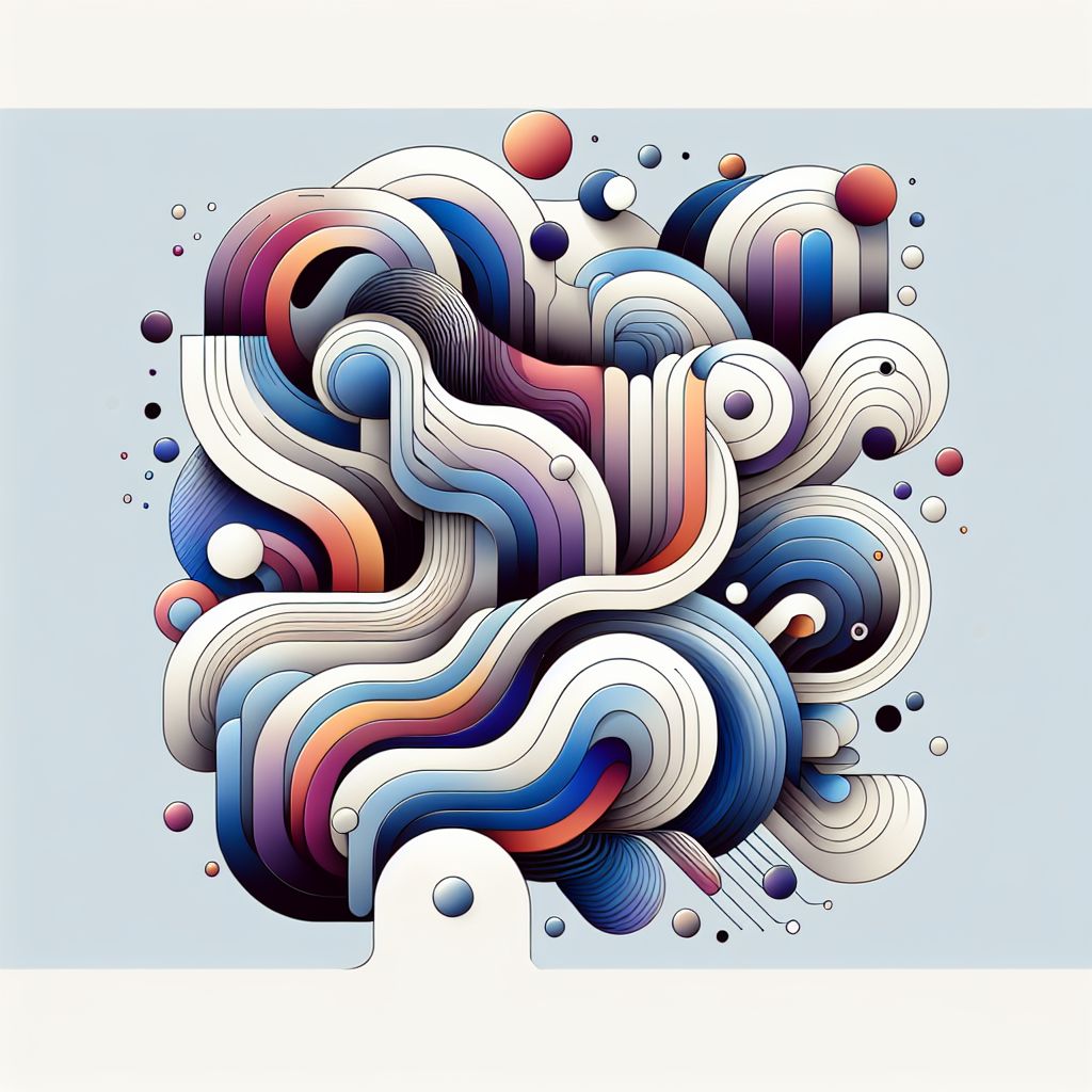 Innovation in illustration style with gradients and white background