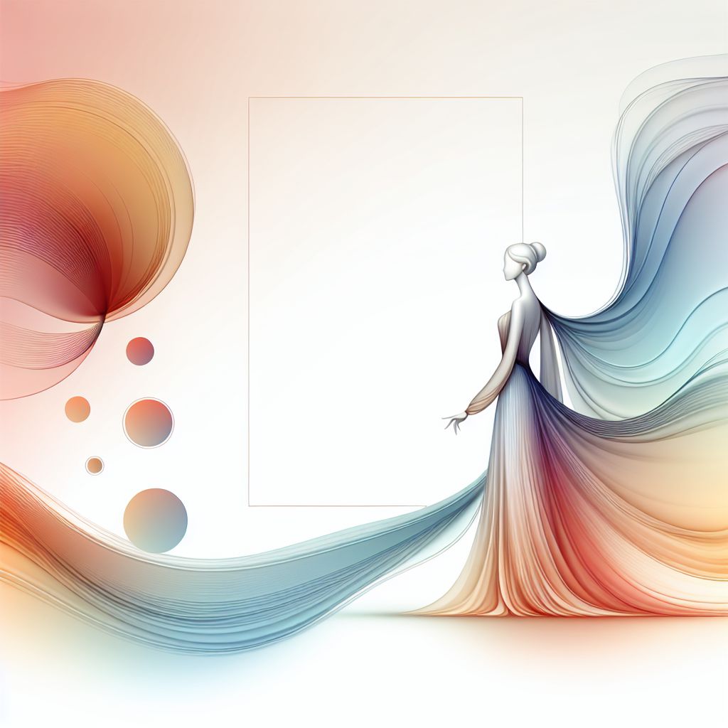 Timeless elegance in illustration style with gradients and white background