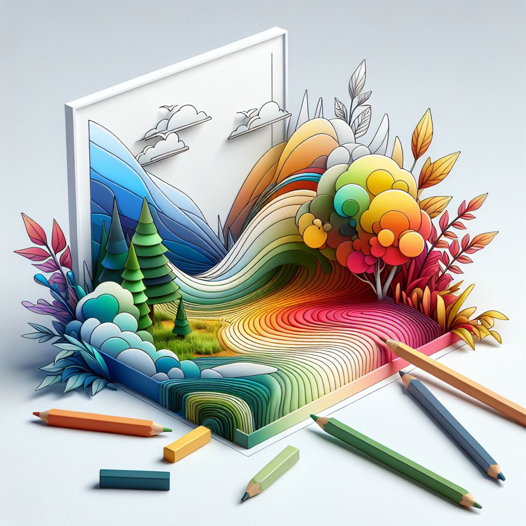 innovation in illustration style with gradients and white background