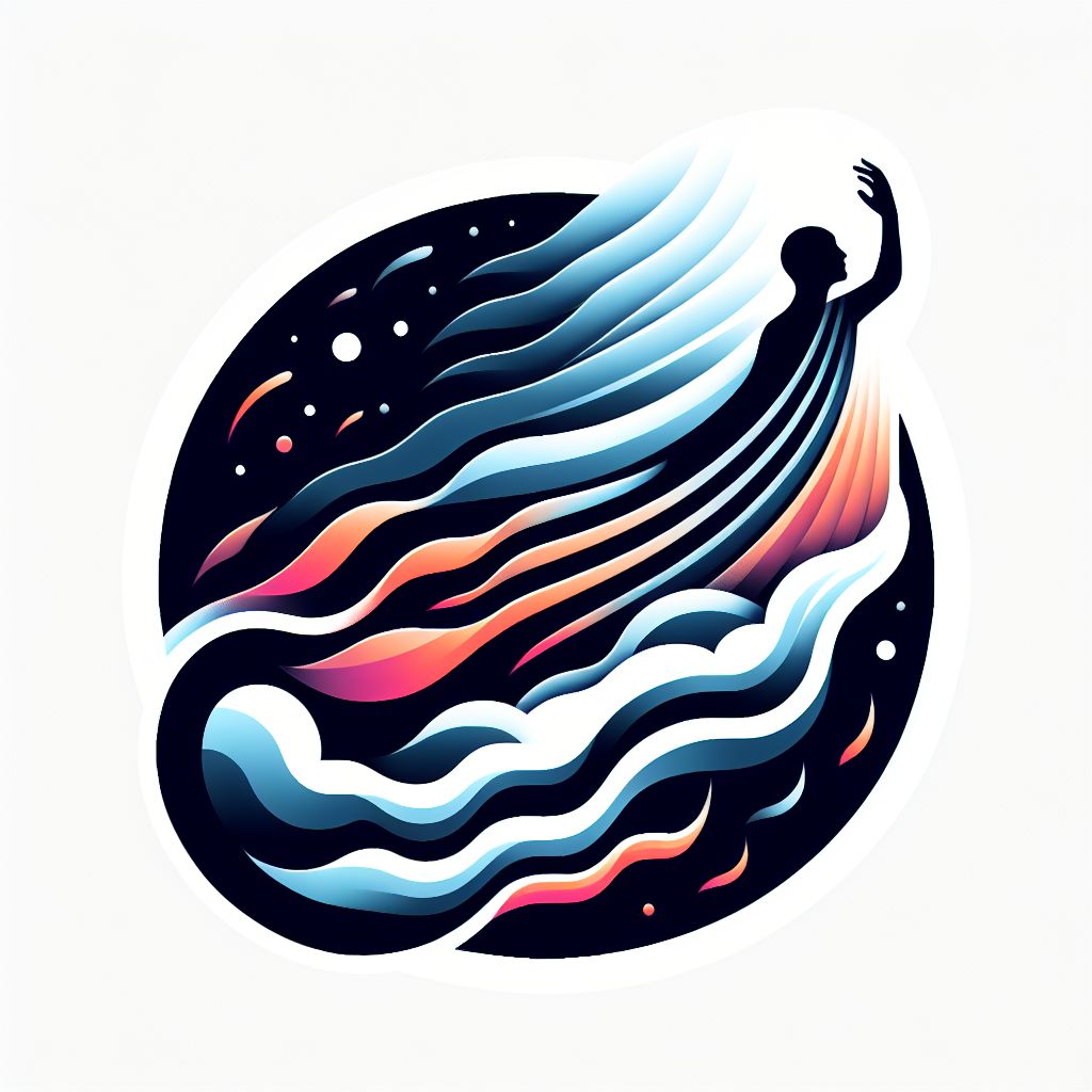 transformation in illustration style with gradients and white background