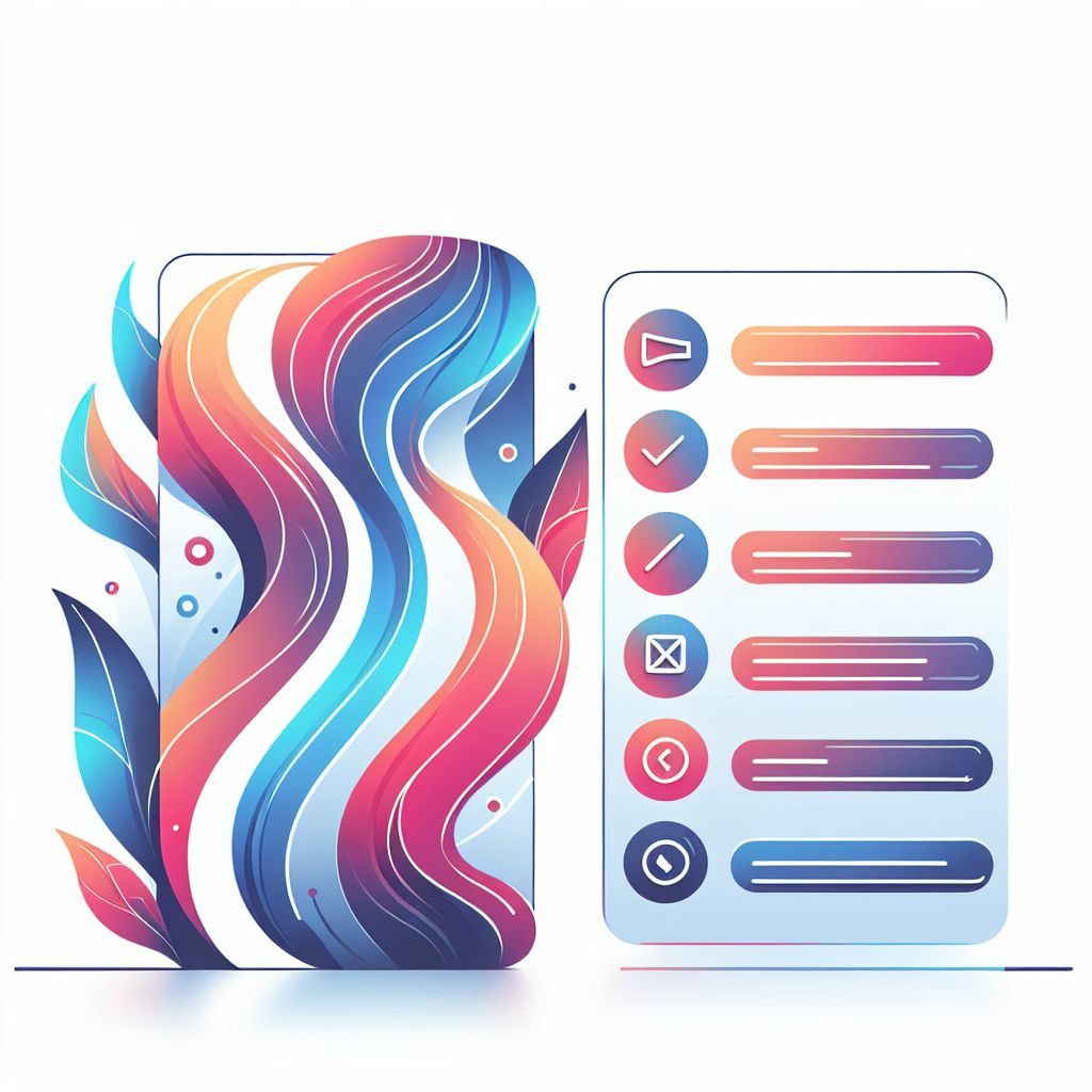 Guide in illustration style with gradients and white background