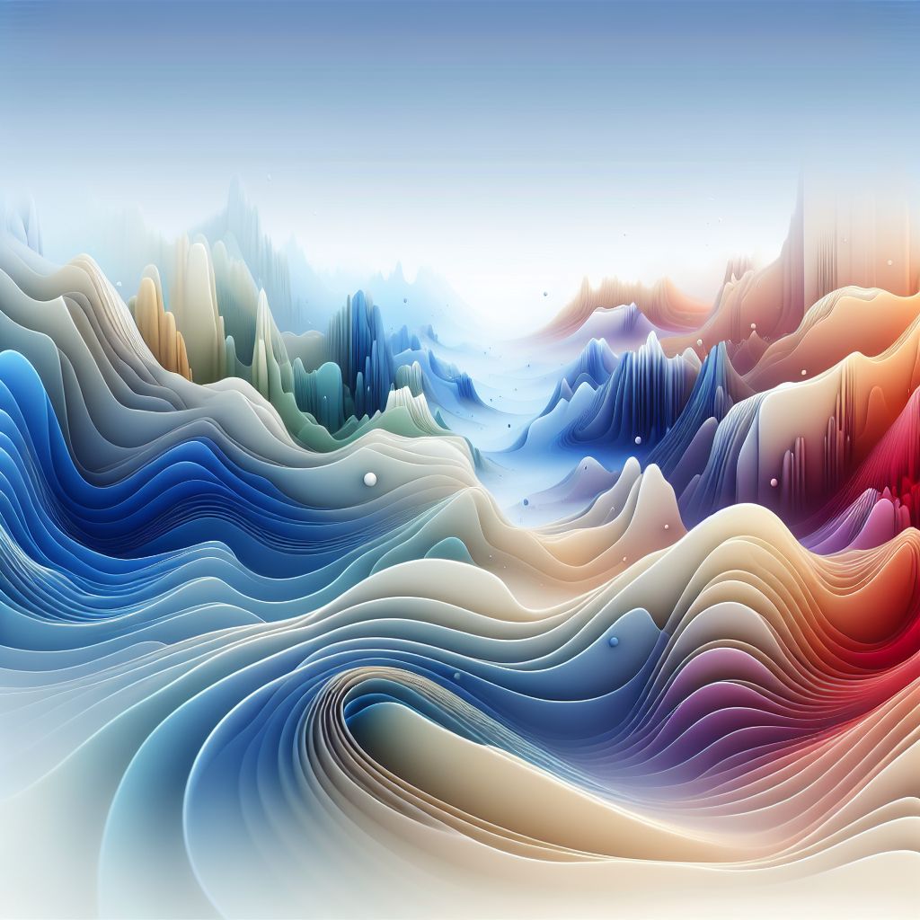 Exploration in illustration style with gradients and white background