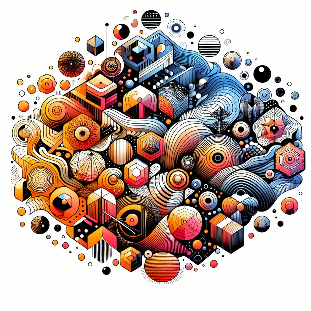 Analysis in illustration style with gradients and white background