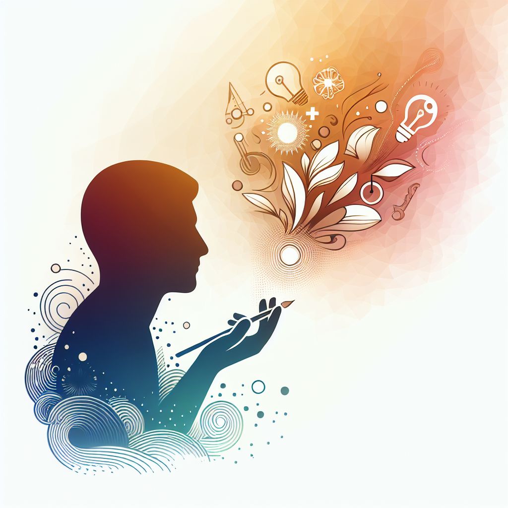 inspiration in illustration style with gradients and white background