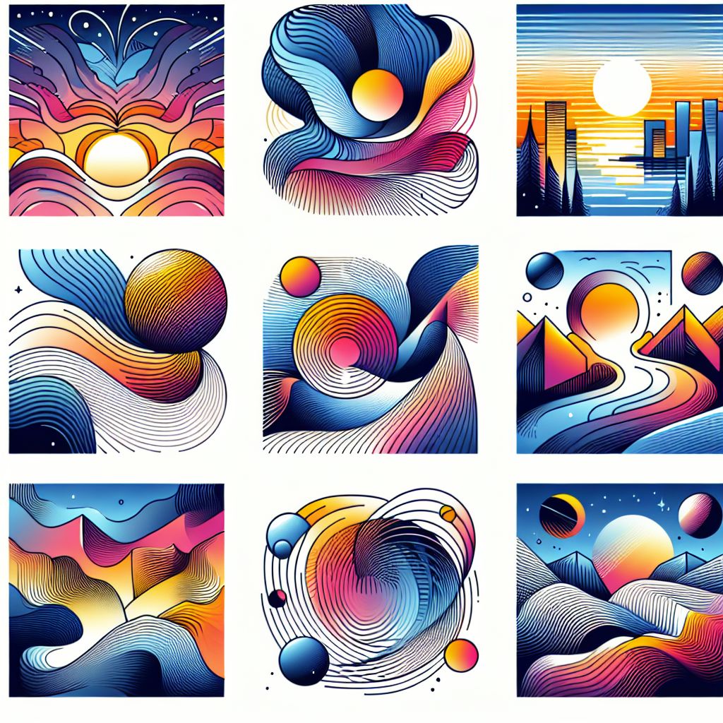 Feature - Highlight in illustration style with gradients and white background