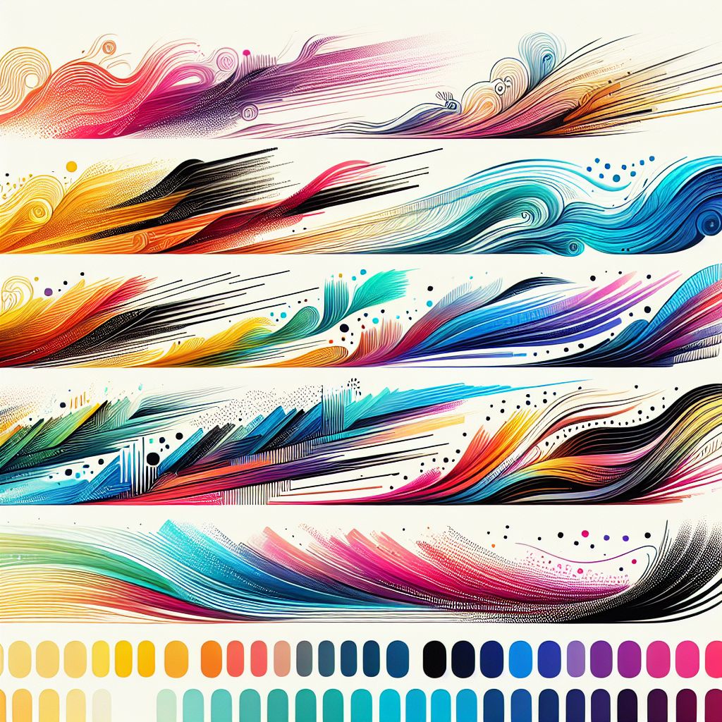 Shifts in illustration style with gradients and white background