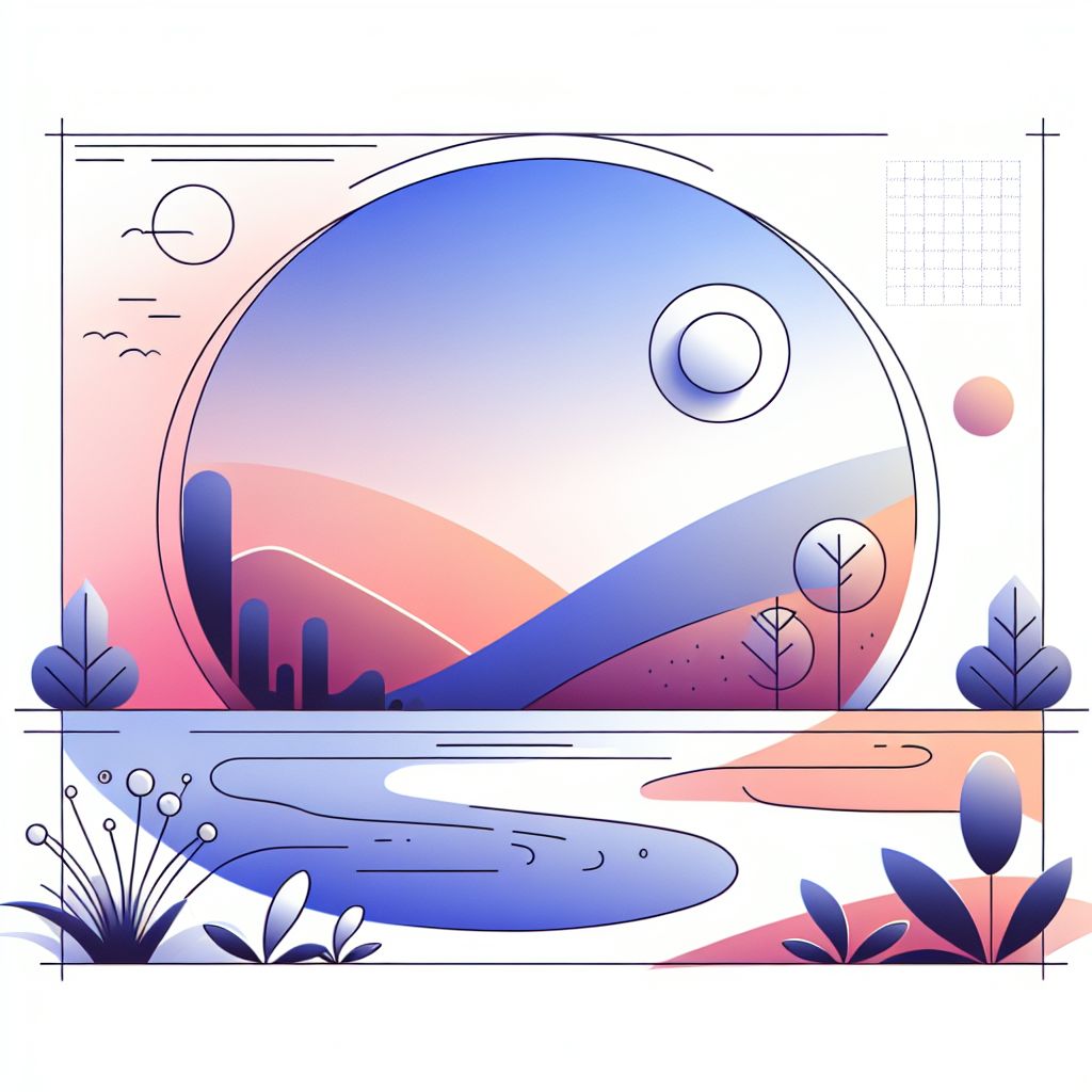 Important in illustration style with gradients and white background