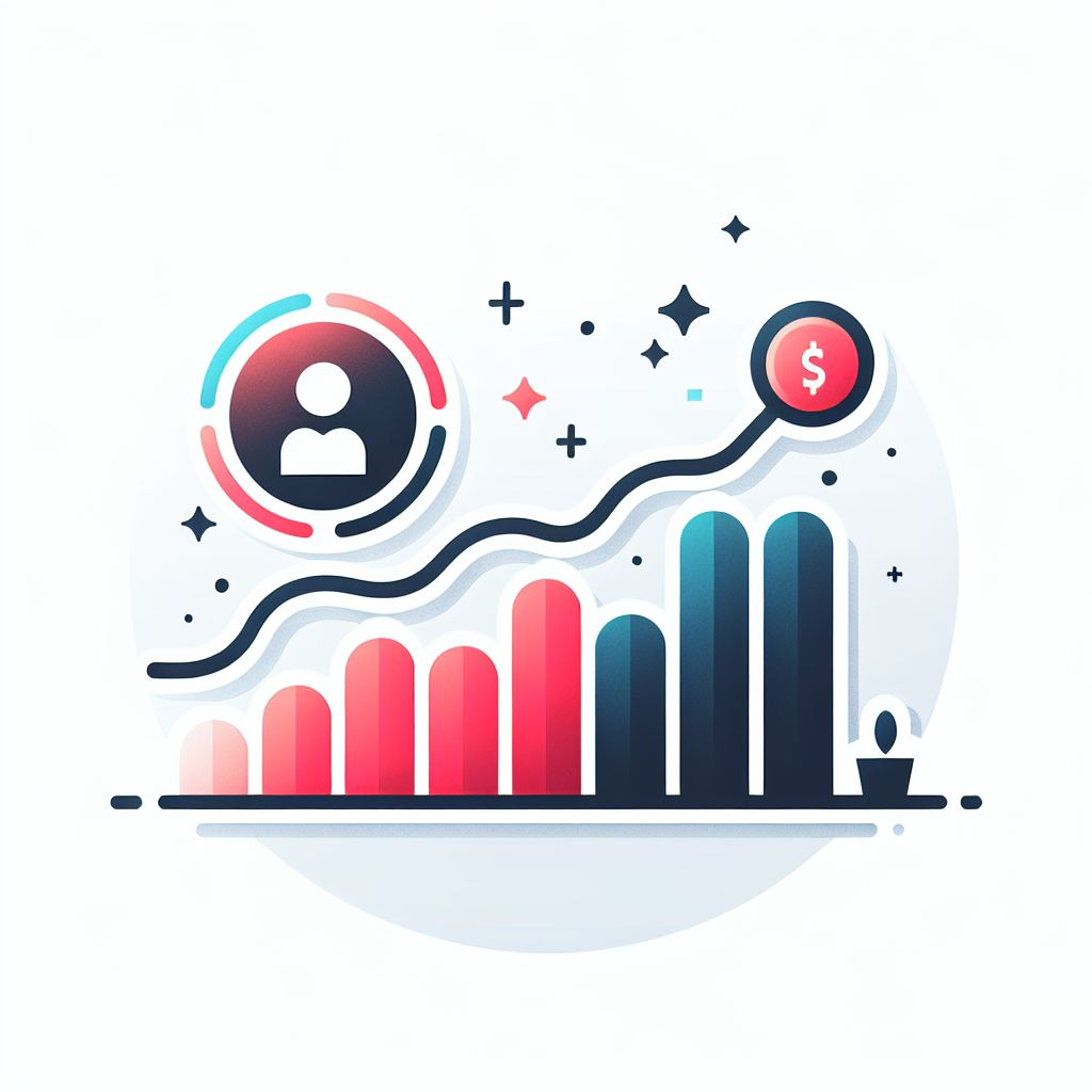acquisition in illustration style with gradients and white background