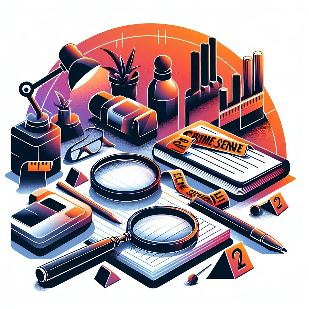 Investigation in illustration style with gradients and white background