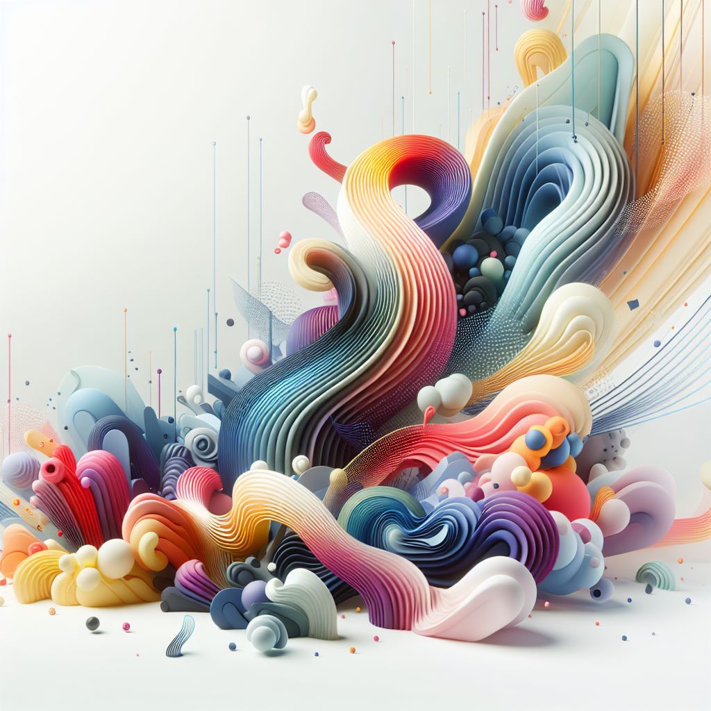 Advancement in illustration style with gradients and white background