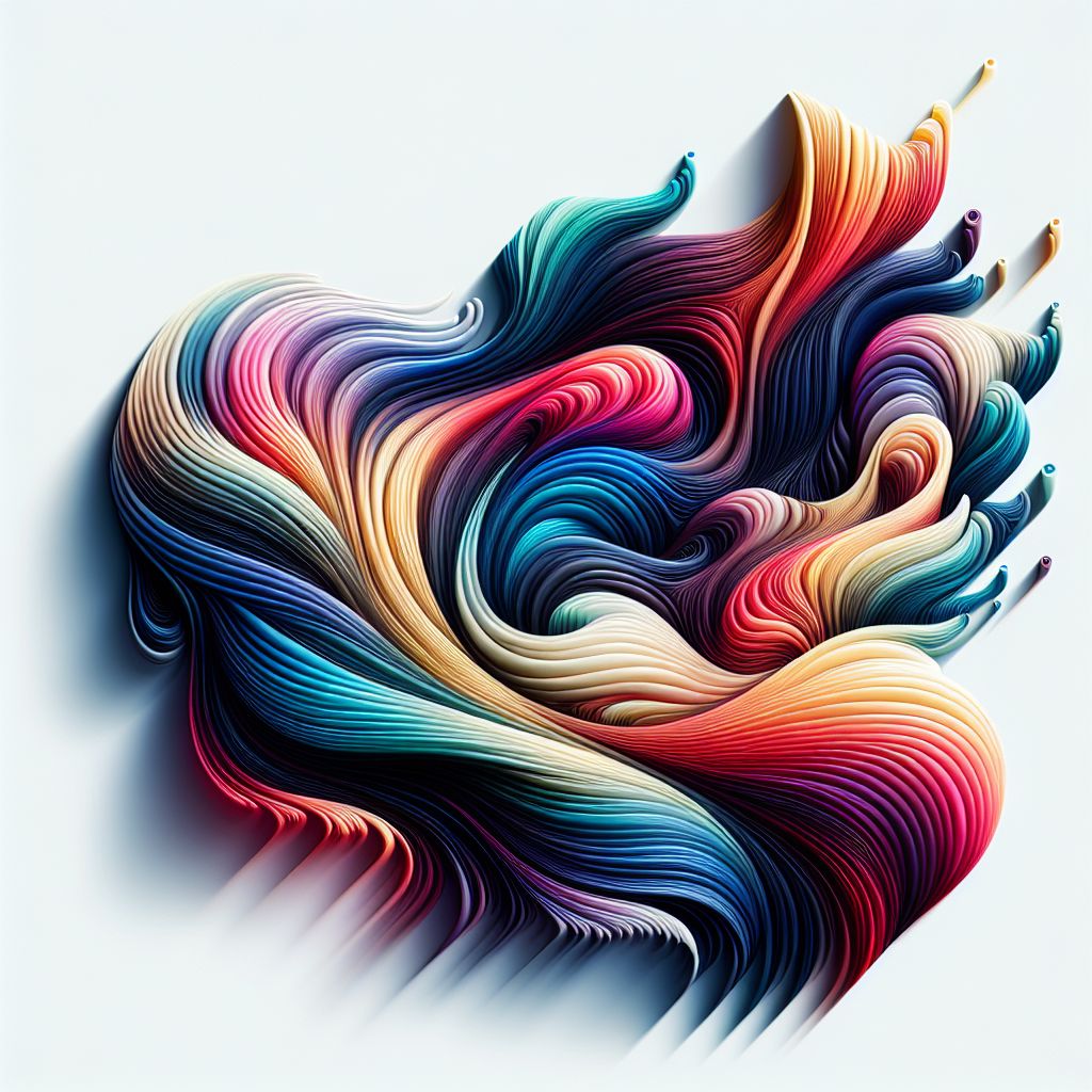 Expression in illustration style with gradients and white background