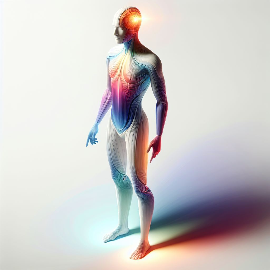 AI in illustration style with gradients and white background