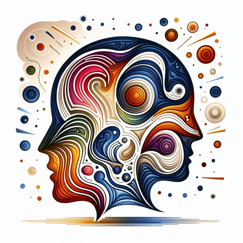 Identity in illustration style with gradients and white background