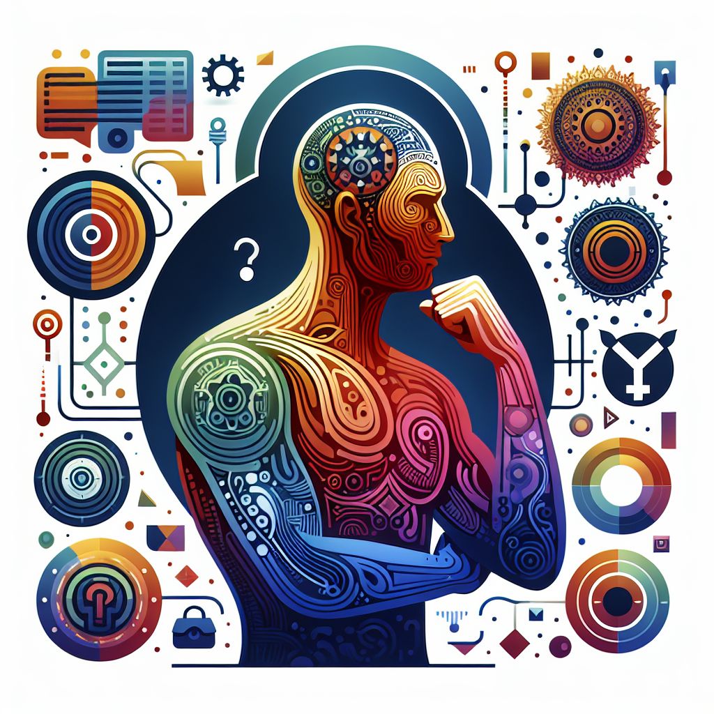 Decision-making in illustration style with gradients and white background