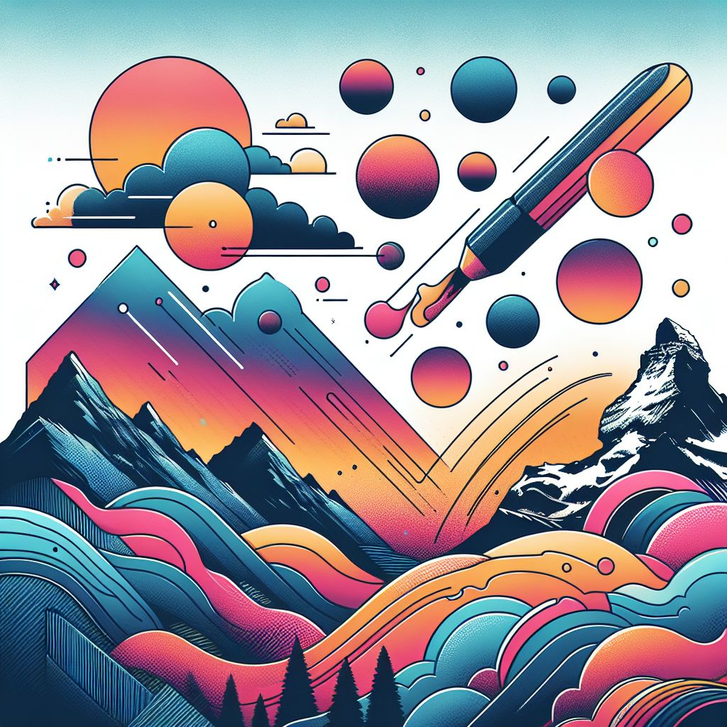 Demand in illustration style with gradients and white background