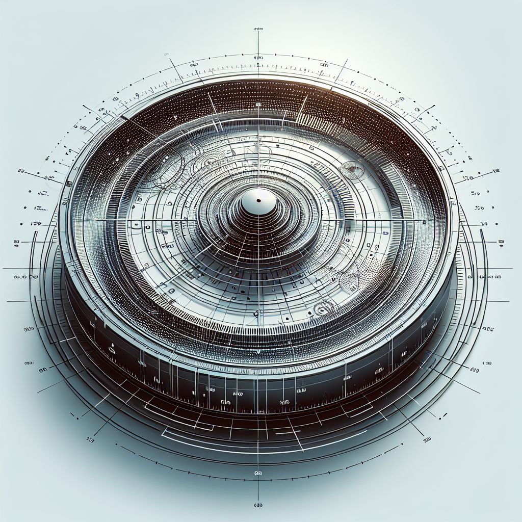 Intelligence radar in illustration style with gradients and white background