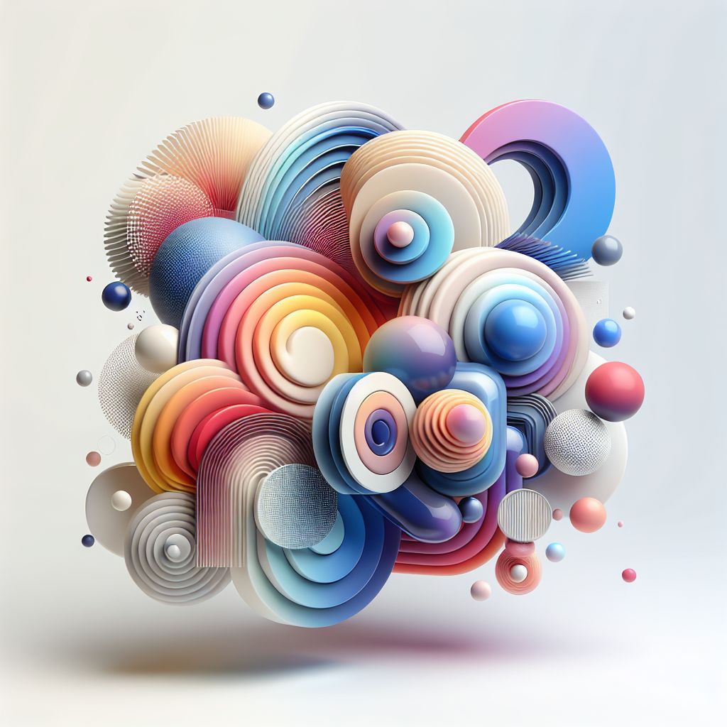 Breakthrough in illustration style with gradients and white background