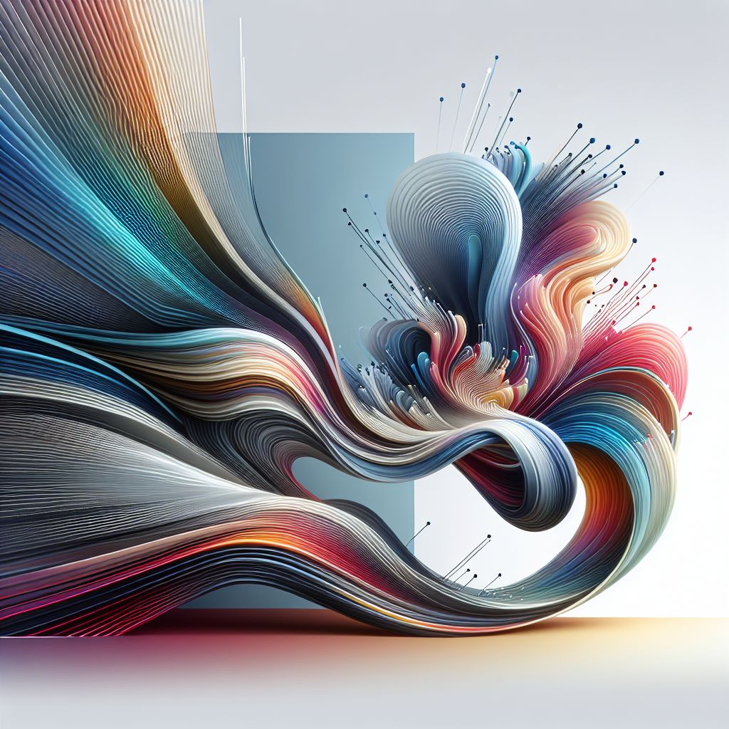 Cutting-edge breakthroughs in illustration style with gradients and white background