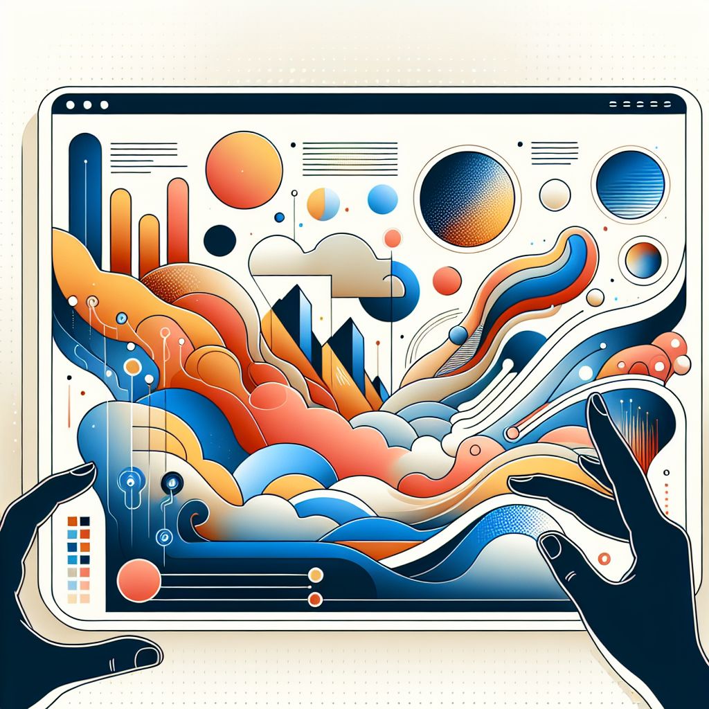 Ingenious in illustration style with gradients and white background