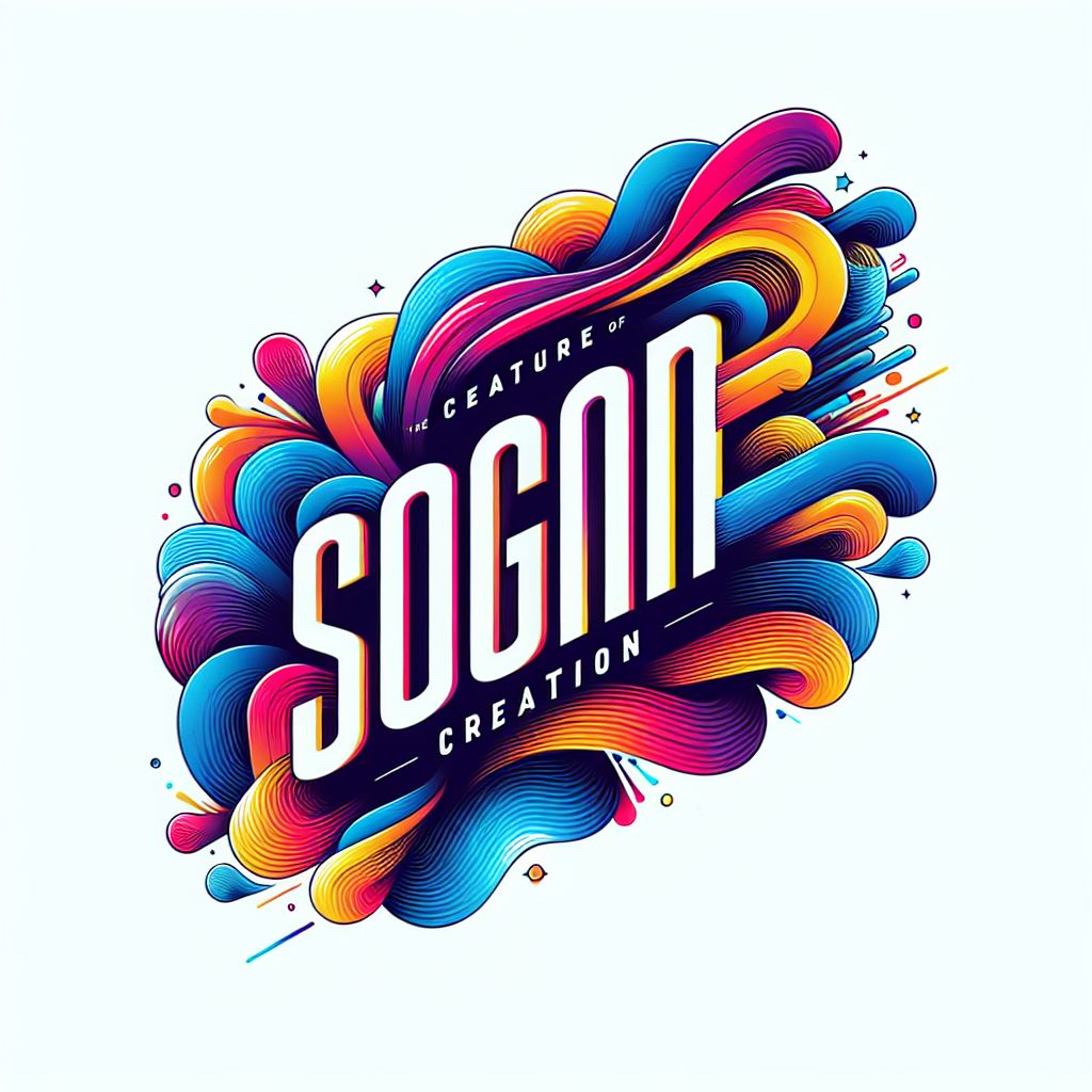 Slogan creation in illustration style with gradients and white background