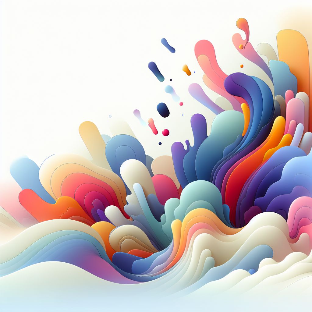 Innovation in illustration style with gradients and white background