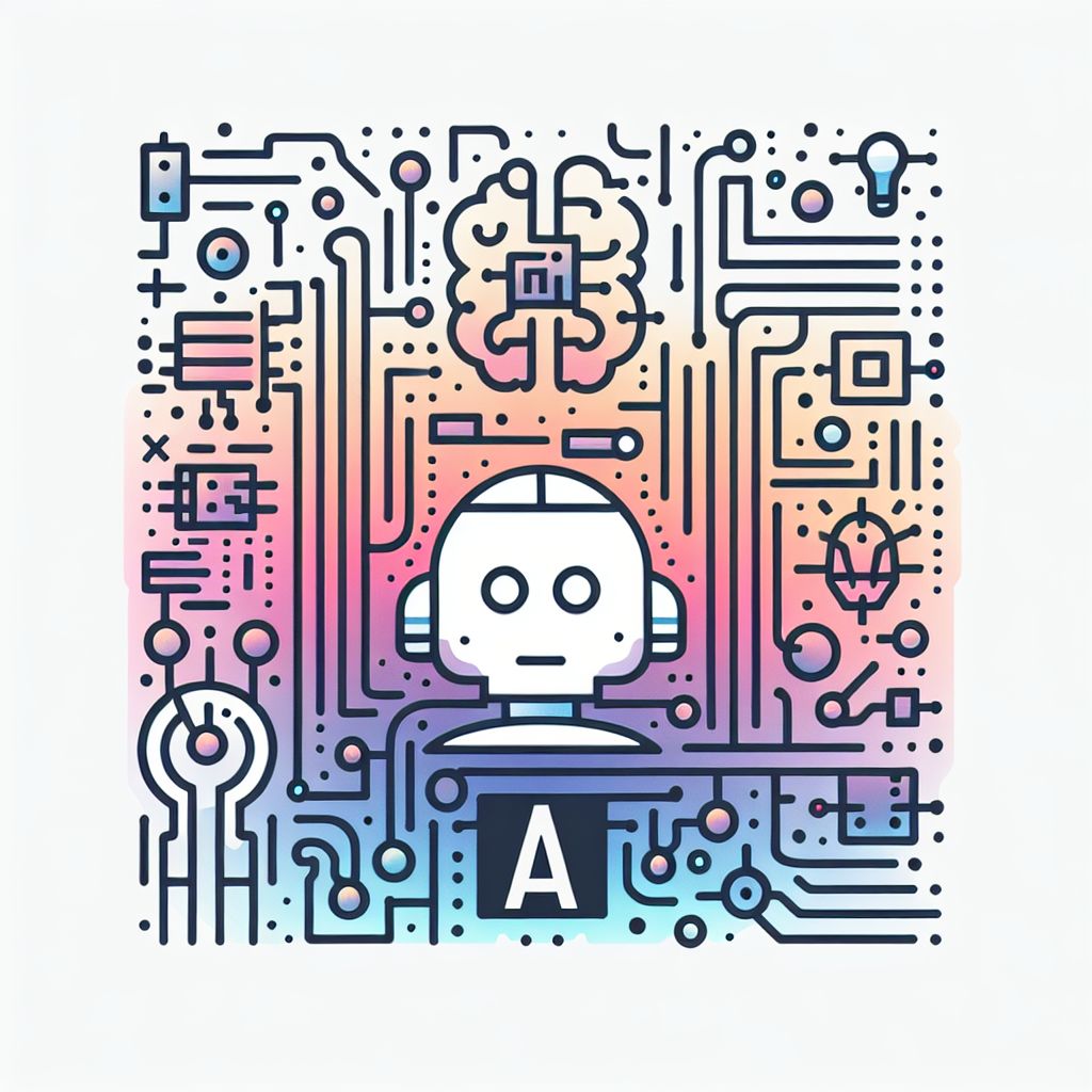 applying AI in illustration style with gradients and white background