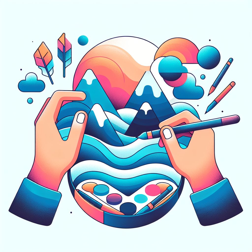 assess in illustration style with gradients and white background