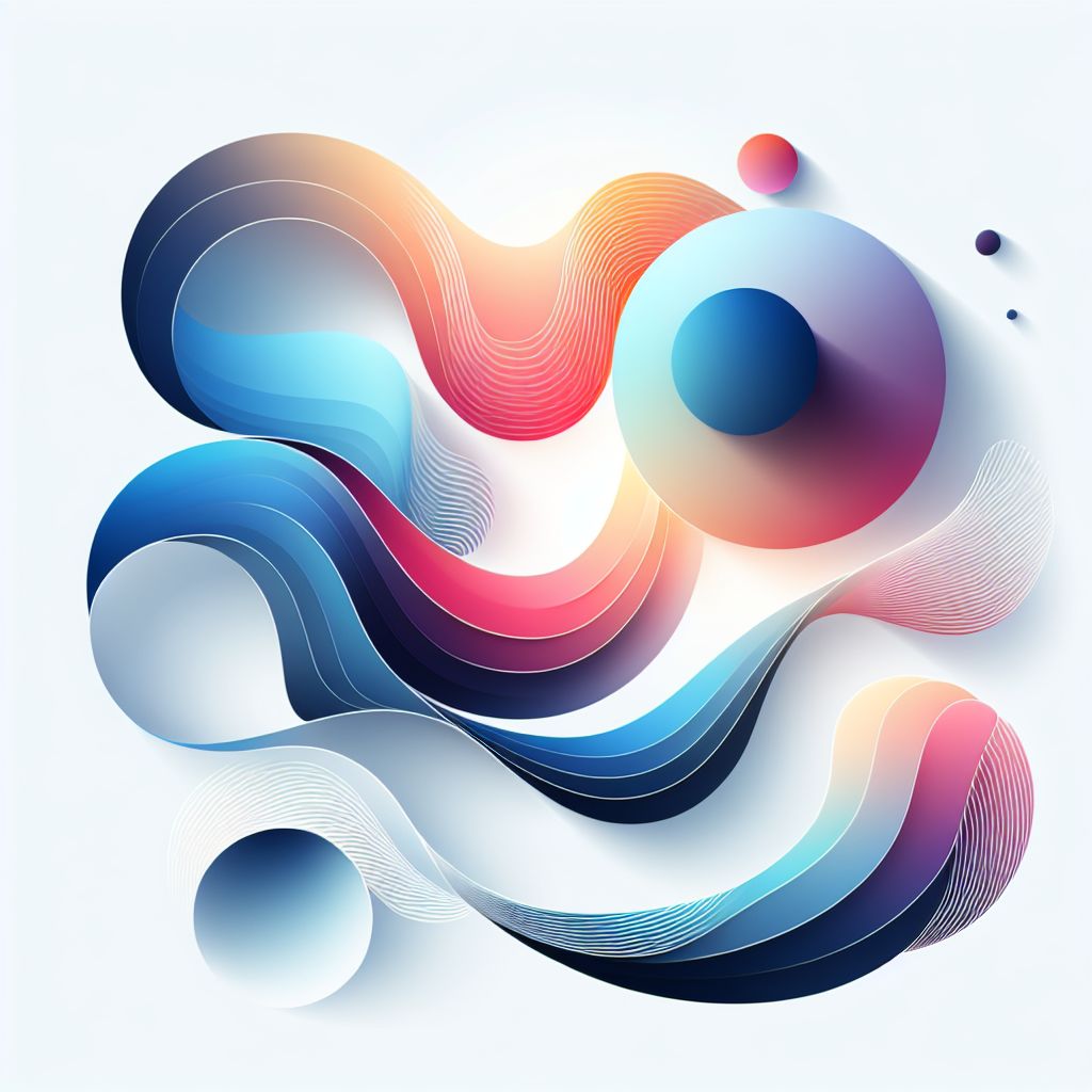 achieve in illustration style with gradients and white background
