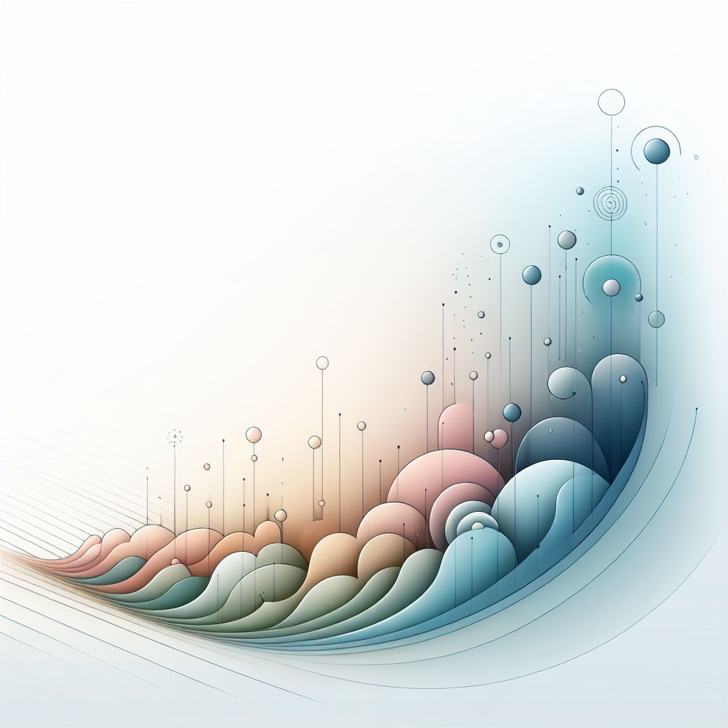 growth in illustration style with gradients and white background