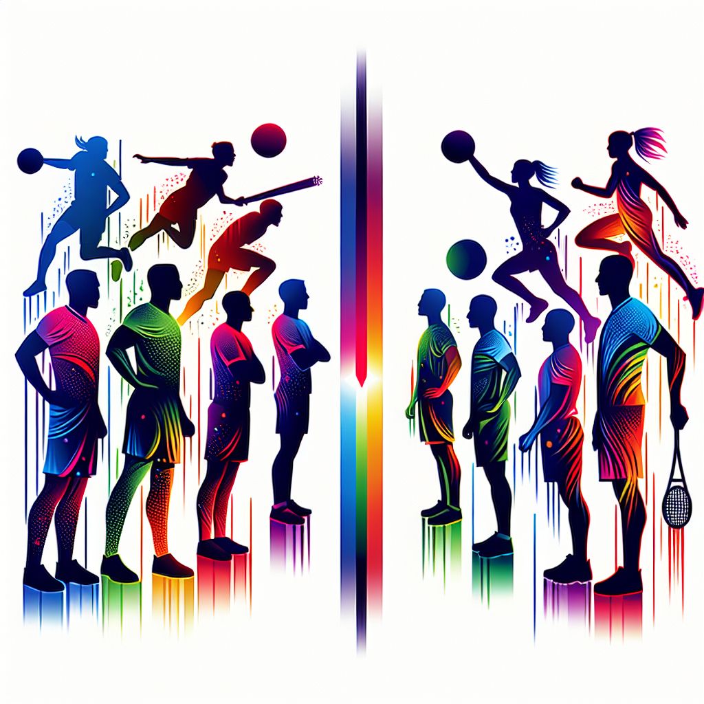 Sports team comparison in illustration style with gradients and white background