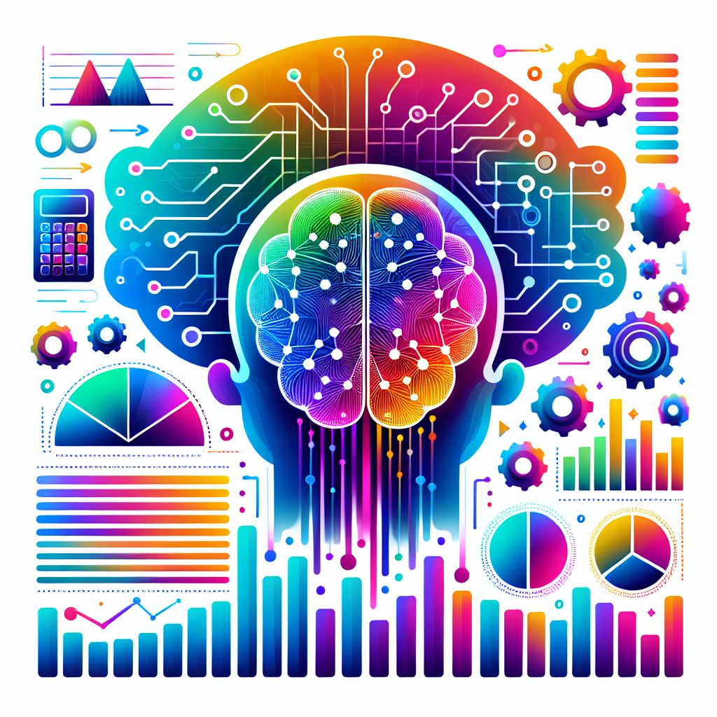 How to AI competitive intelligence in illustration style with gradients and white background