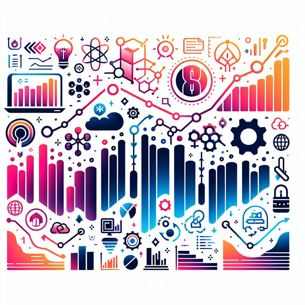 Industry trends examination in illustration style with gradients and white background