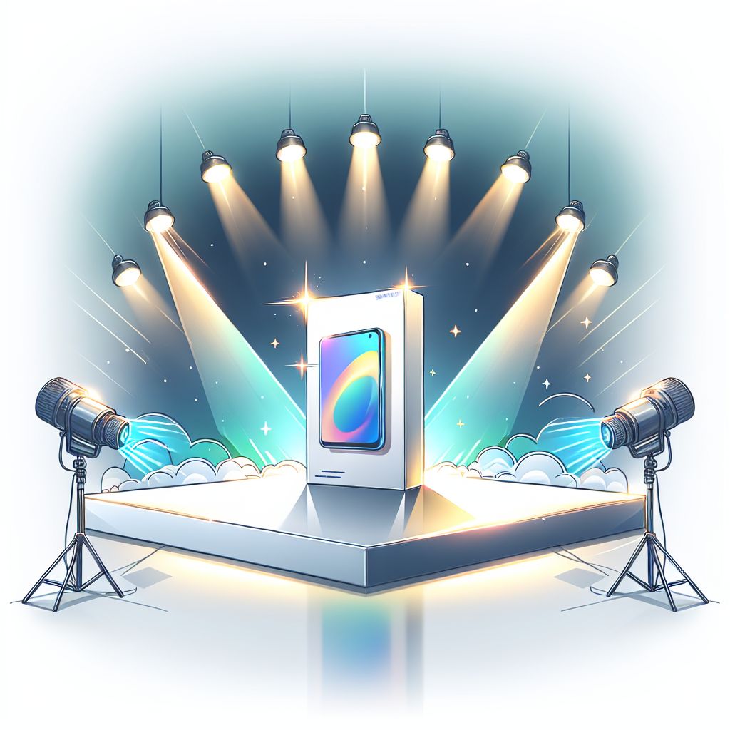 product launch in illustration style with gradients and white background