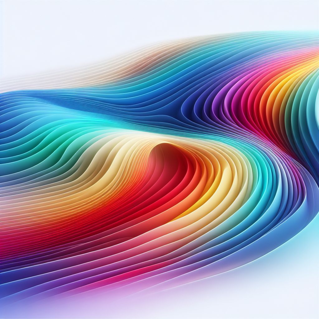 synthesis in illustration style with gradients and white background