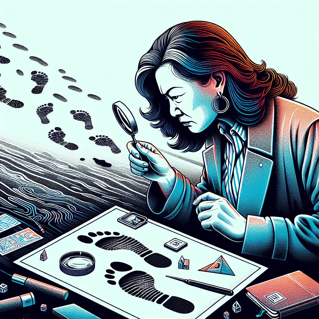 Investigation in illustration style with gradients and white background