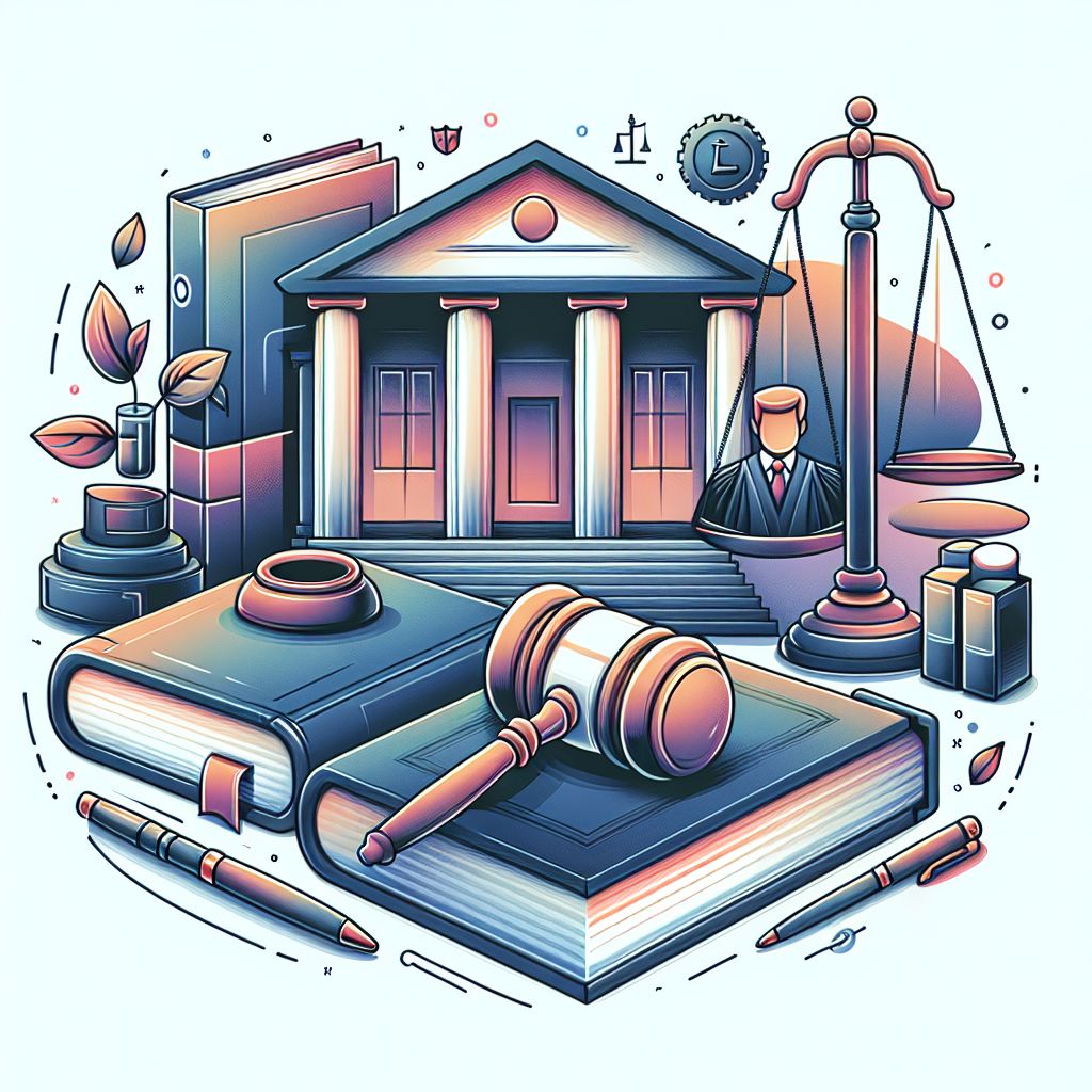 legal in illustration style with gradients and white background