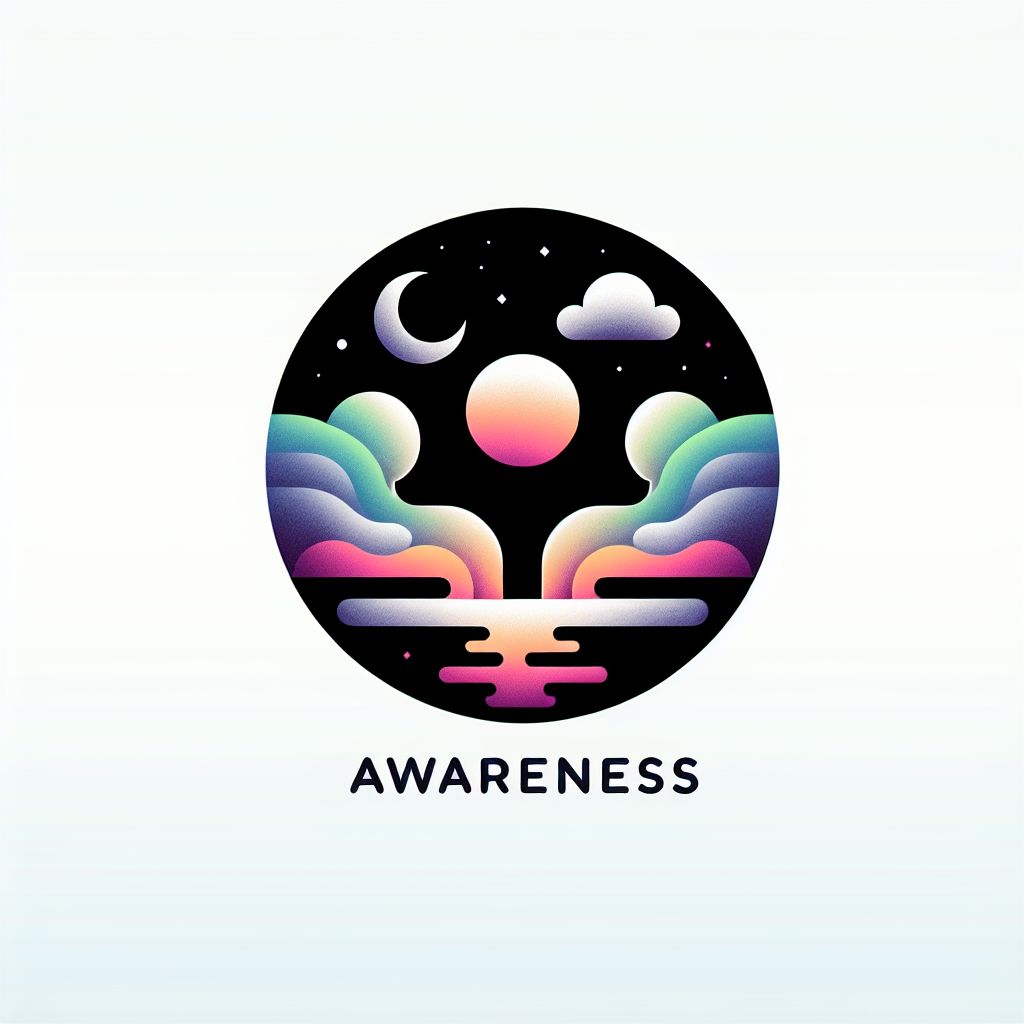 Awareness in illustration style with gradients and white background