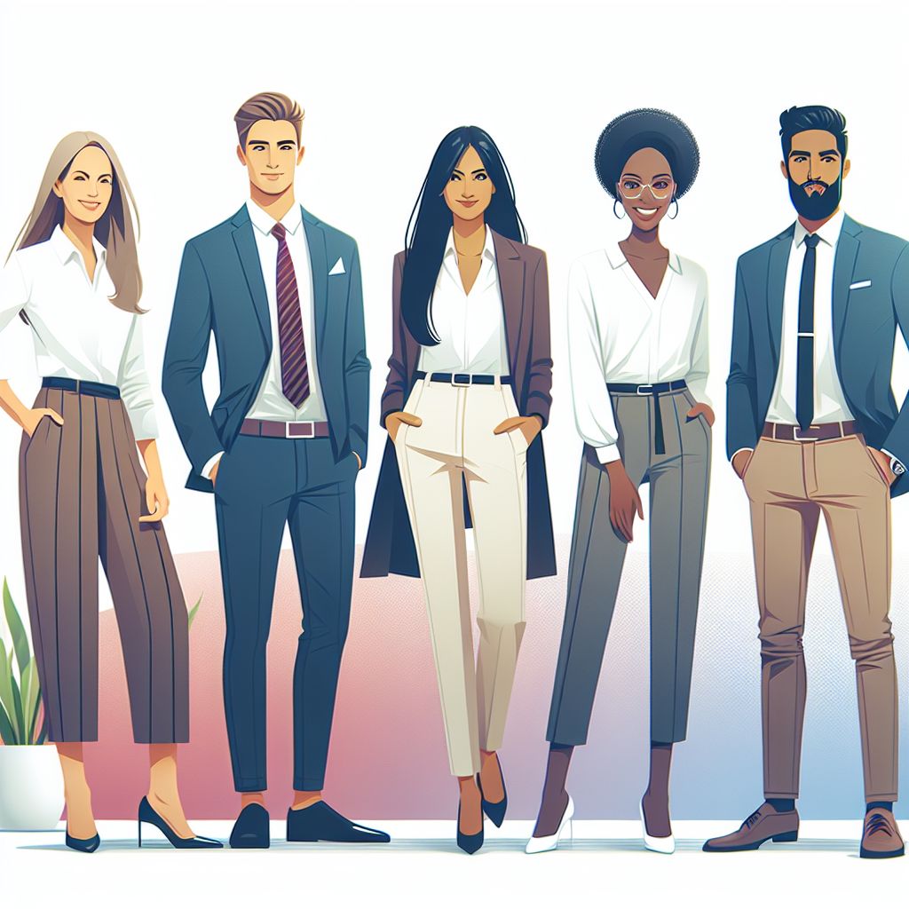 Support team in illustration style with gradients and white background