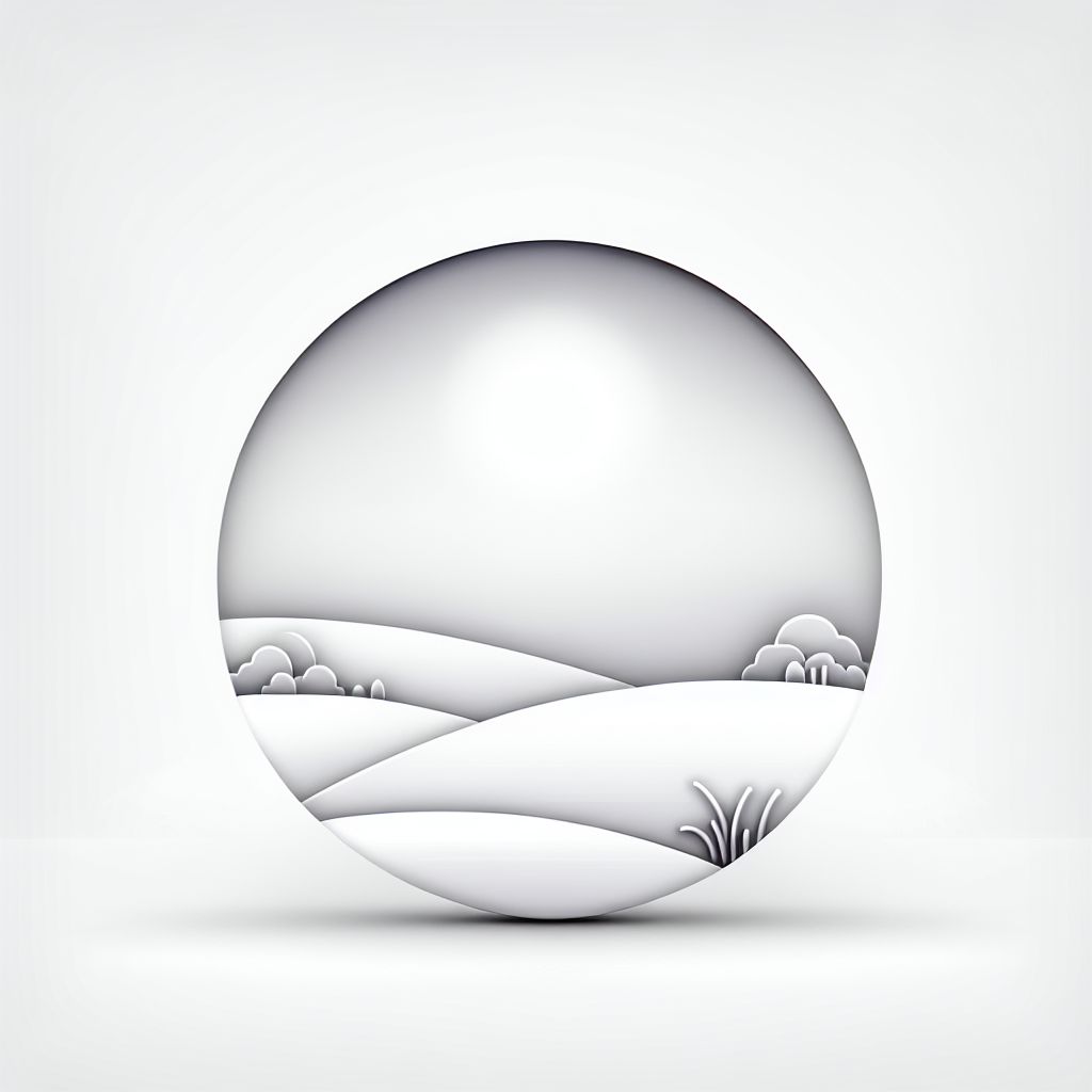 Small: in illustration style with gradients and white background