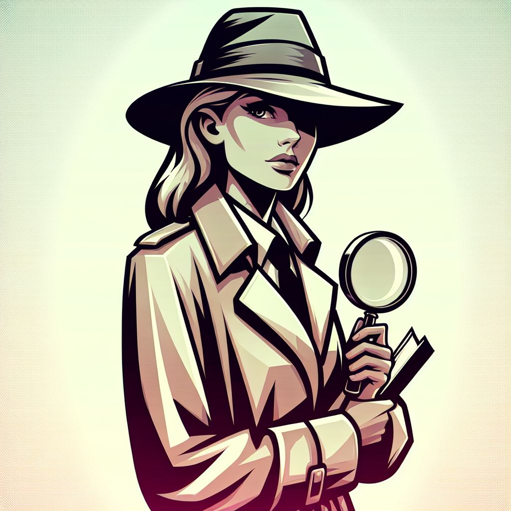 Spy in illustration style with gradients and white background