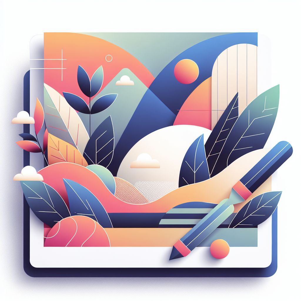 Forward-thinking in illustration style with gradients and white background