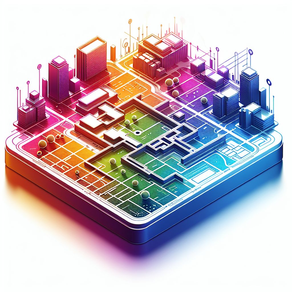 plan in illustration style with gradients and white background
