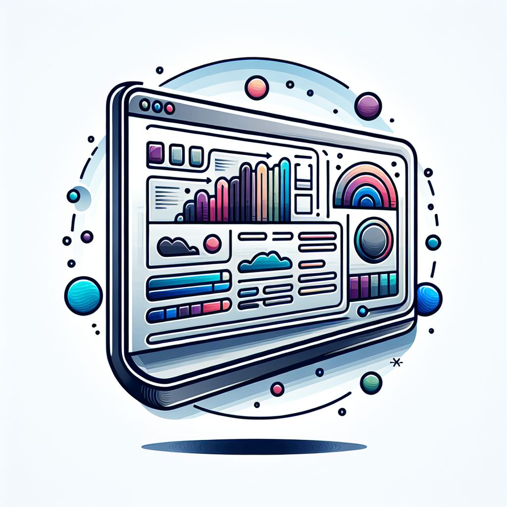 application in illustration style with gradients and white background